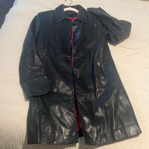 Vintage Kenneth Cole New York Leather Lined Jacket